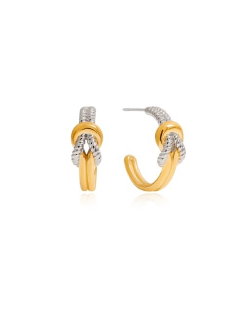 stainless steel geometric hip hop stud earring