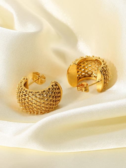 stainless steel geometric trend stud earring